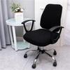 2Pcs/Set Office Chair Cover Computer Swivel Seat Cover Modern Elastic Chair Slip Washable Slipcovers Removable Dust Cover