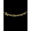 Metallic Gold Happy Birthday Garland 1.80 M - Gold