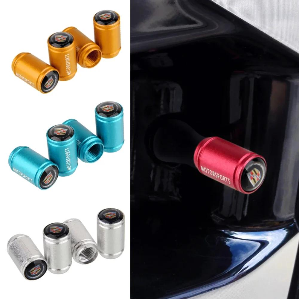 For Cadillac Logo CT5 CT6 XT5 XT6 Escalade CTS DTS SLS XLR ATS SRX Car Tire Valve Stem Caps Wheel Dustproof Air Cover Decoration