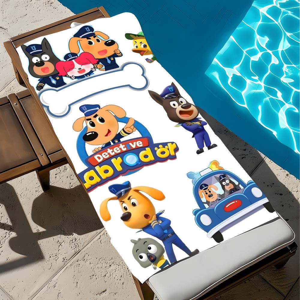Sicherheits Sheriff Labrador Handtuch Handtuch Weich Pool Geschenk Für Reisen Fitnessstudio Dusche Kühl Camping Schnelltrocknend Sport Großes Strandtuch