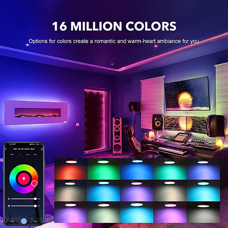 NEW Tuya Wifi Dimmable Lamp Cup Smart Bulb 5W RGB+WW+CW LED GU10 Spotlight With Voice Control For Alexa Google IFTTT