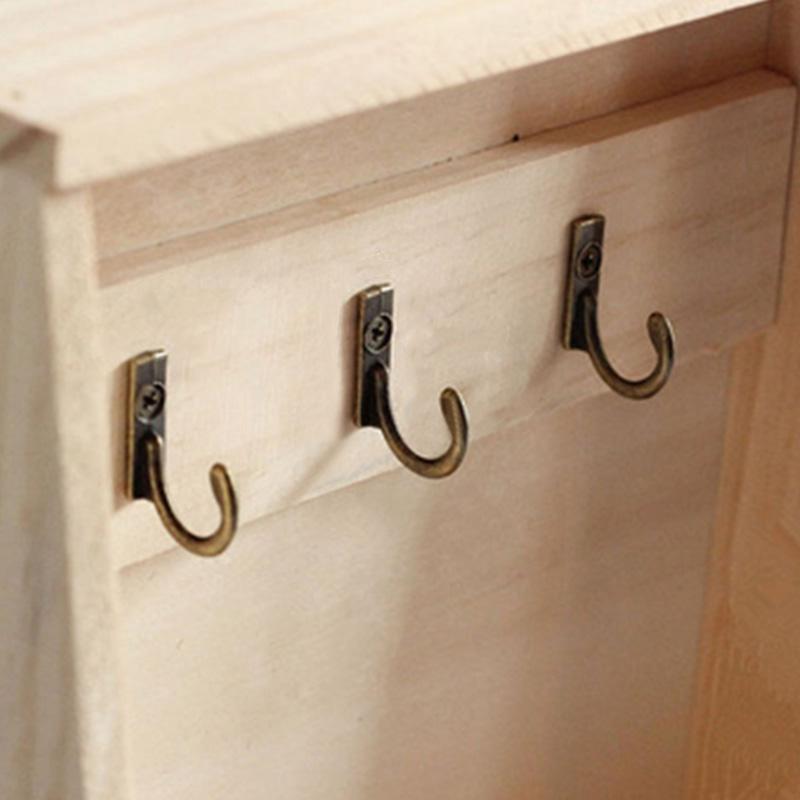 50pcs Zinc Alloy Hooks Hanging Clothes Robe Hat Keys Holder Organizer Wall Mounted Display Furniture Accessories