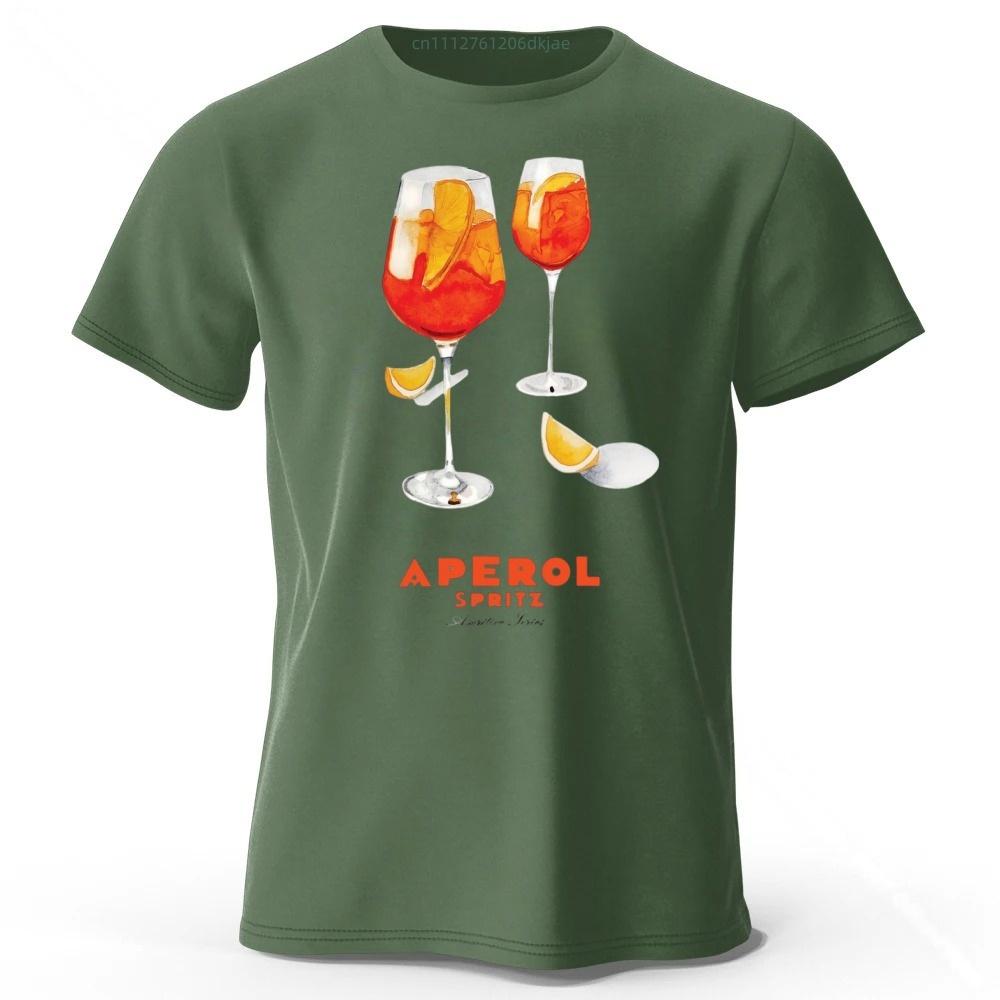 Fresh Cocktail Pure Cotton Tshirt Summer New Style Mens Leisure and Entertainment Printed Tshirt Large Loose Sports Top