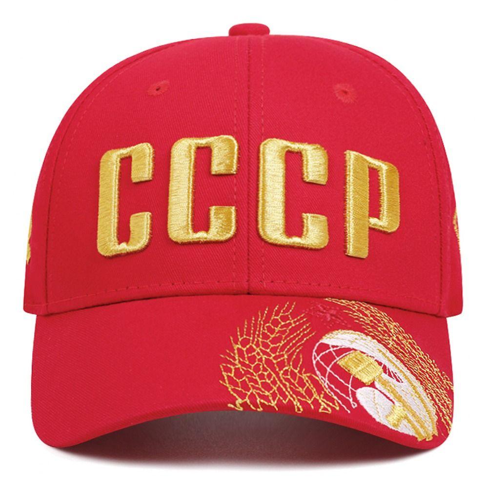 Russian National Emblem Cccp Embroidered Baseball Cap Hip Hop Adjustable Peaked Cap Cotton Snapback Caps For Man Women Unisex