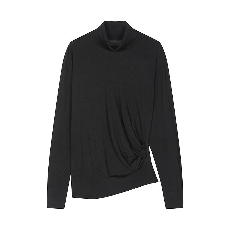 JNBY Women's High-Neck 100% Wool Knit Sweater