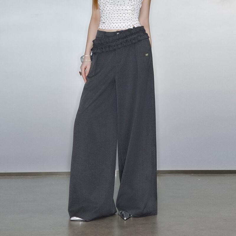 unifree Loose Wide-Leg Pants with Belt