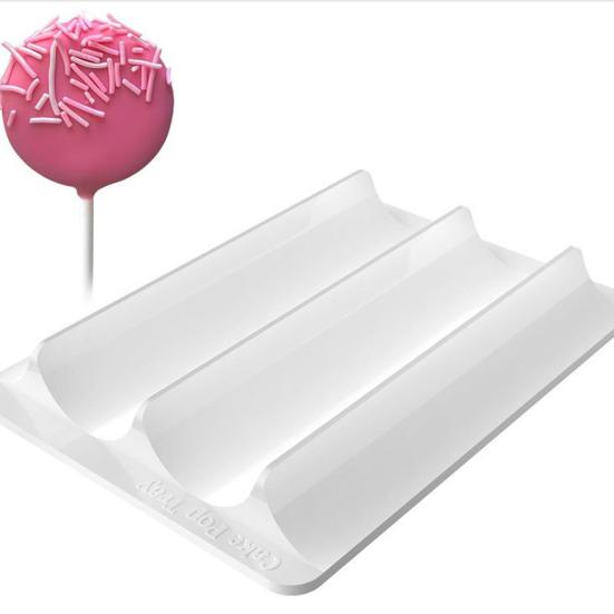 Circle Cake Pop Mold Set 1.75-Inch Round Cookie Cutter with Base Tray Plastic Cake Bar Mold for Truffles Desserts