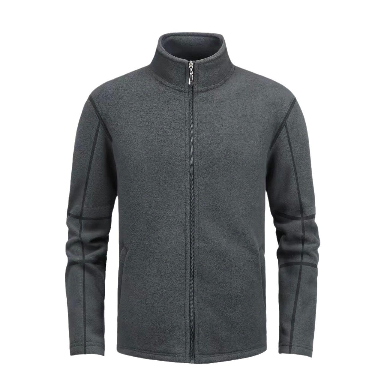 

Кардиган с застежкой-молнией на половину длины, с длинными рукавами, модный и универсальный, куртка из плотного флиса плотностью 450 г, двухсторонняя, удобная, бархатная, с воротником-стойкой M