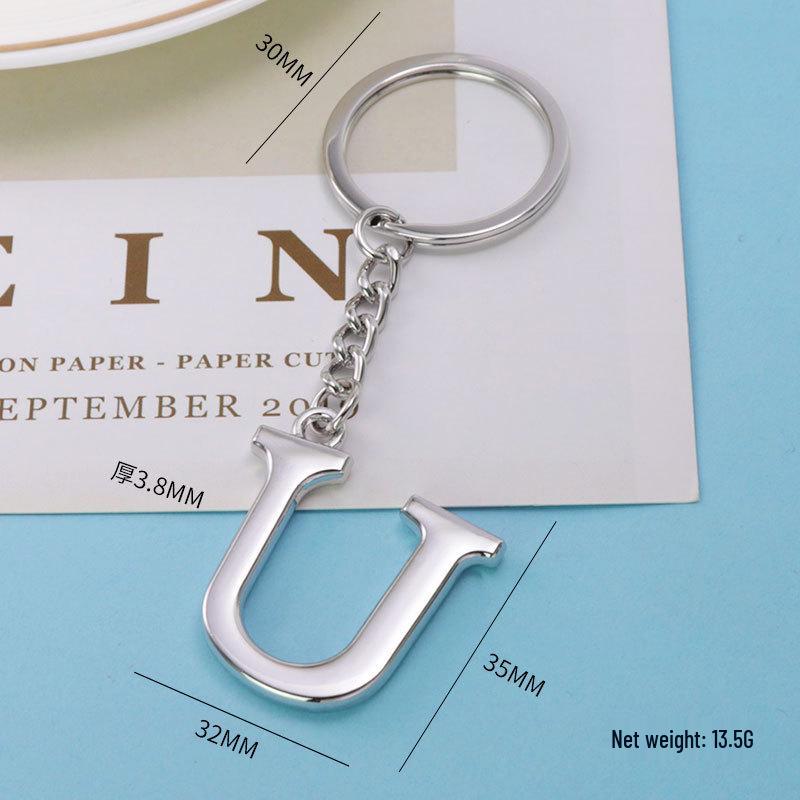 Custom English Alphabet Keychain: Personalized Letter Pendant Gift