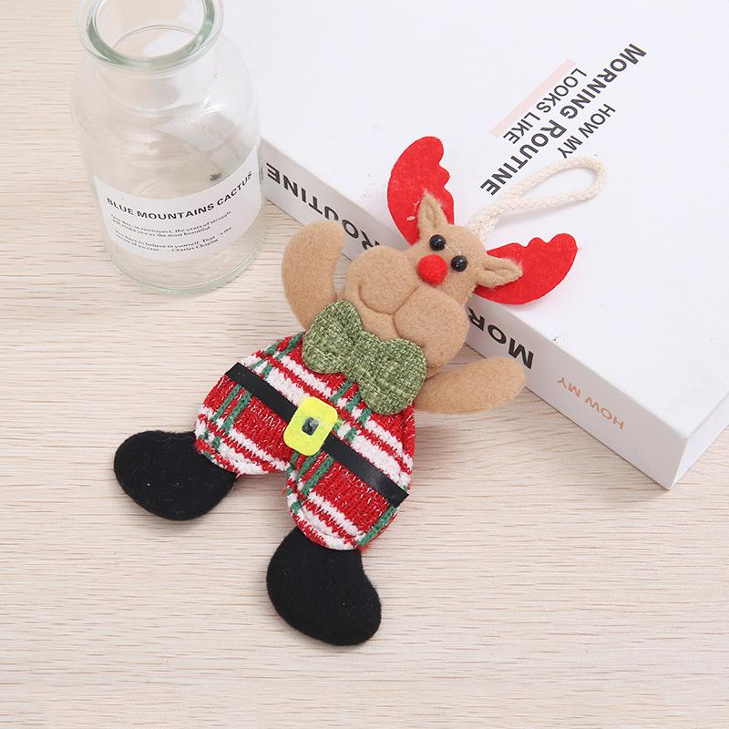 Christmas Plush Doll Pendants Decorations Santa Claus Snowman Deer Xmas Tree Hanging Ornaments Christmas New Year Home Decor