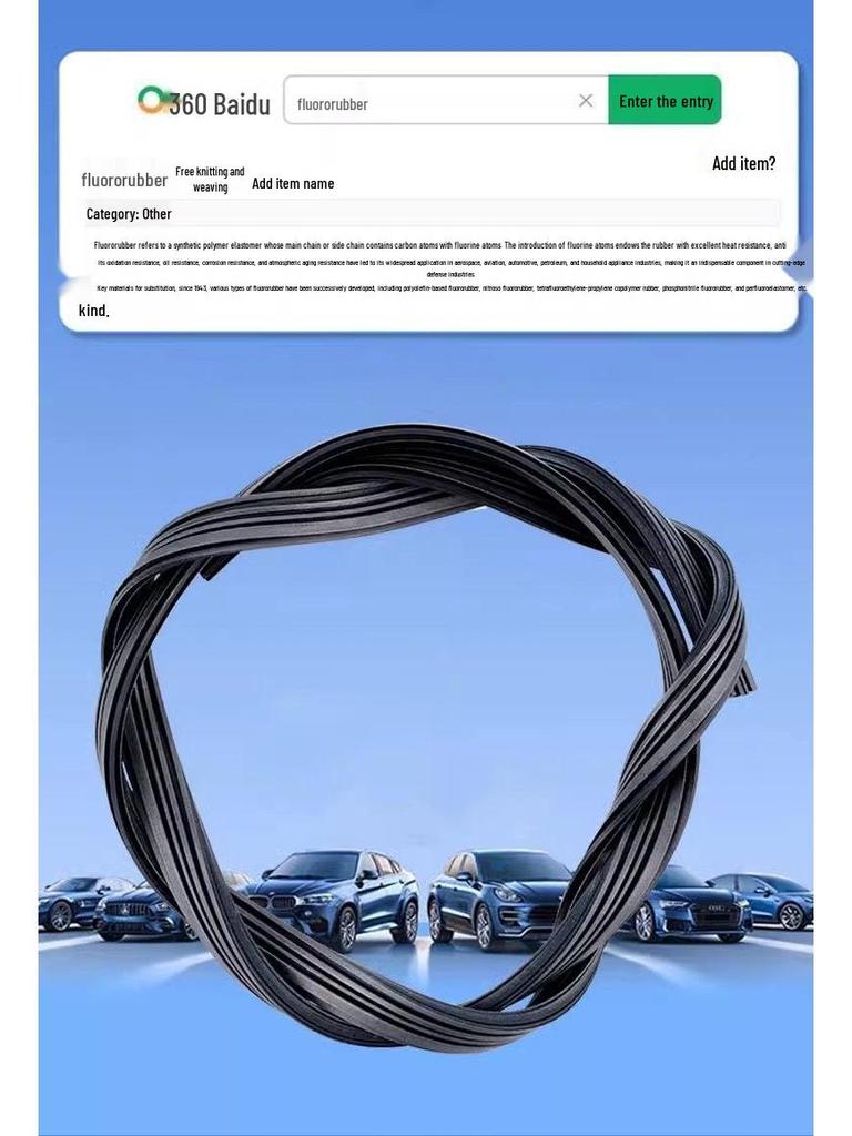 Six-Layer Rubber Car Wiper Blades - Compatible for All Vehicles