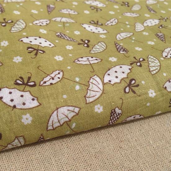 7Stk/Set Patchworkstoff Blume Regenschirm Gedruckt DIY Nähhandwerk Baumwollstoff