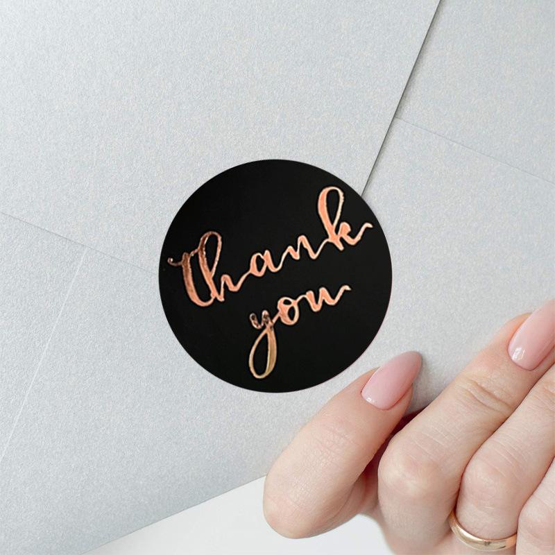 500Pcs Round  Thank You Label Stickers Used For Shipping And Mailing Box Seal Labels Decorative Gifts Stickers