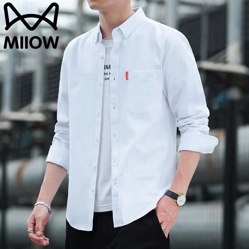 MaoRen Men s Long-Sleeve Business Casual Shirt 2XL