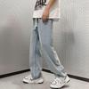 Jeans da Uomo Primavera e Autunno Larghi Dritti Gamba Larga Pantaloni Lunghi Casual Pantaloni in Denim Taglie Forti