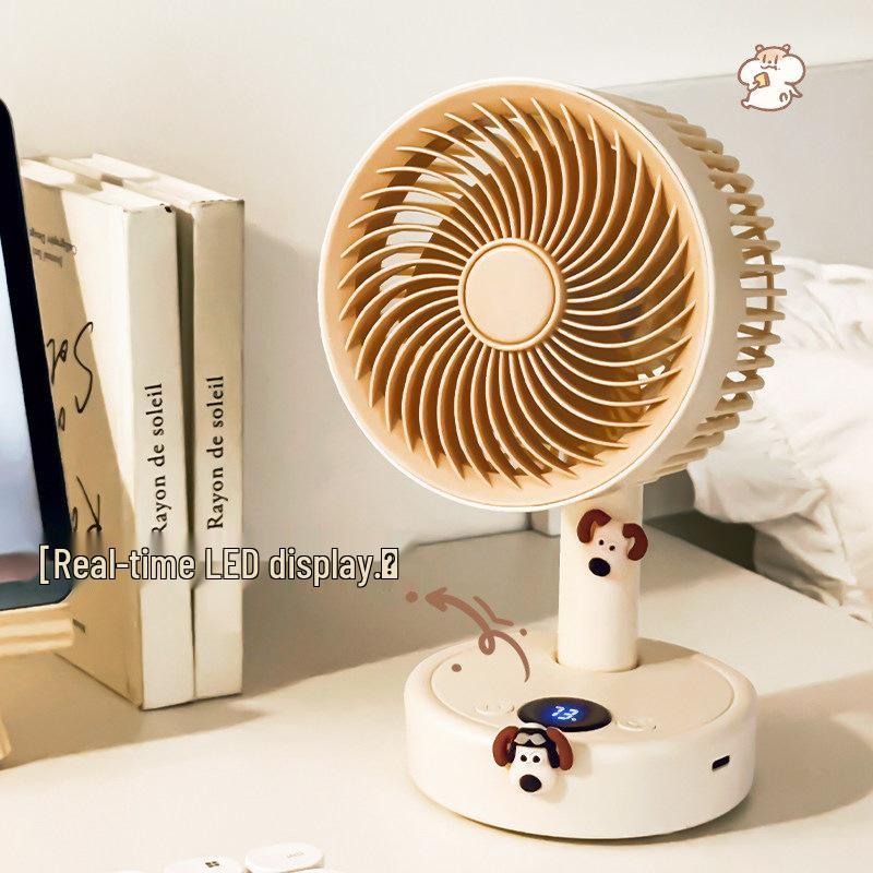 Ultra-Quiet USB Rechargeable Small Desk Fan for Student Dorms and Offices