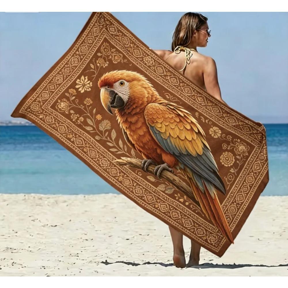 Microfiber Large Beach Towel Sand Free Quick Dry Mystical Black Cat Floral Print Soft Absorbent Towel Beach Towel Bath Towel