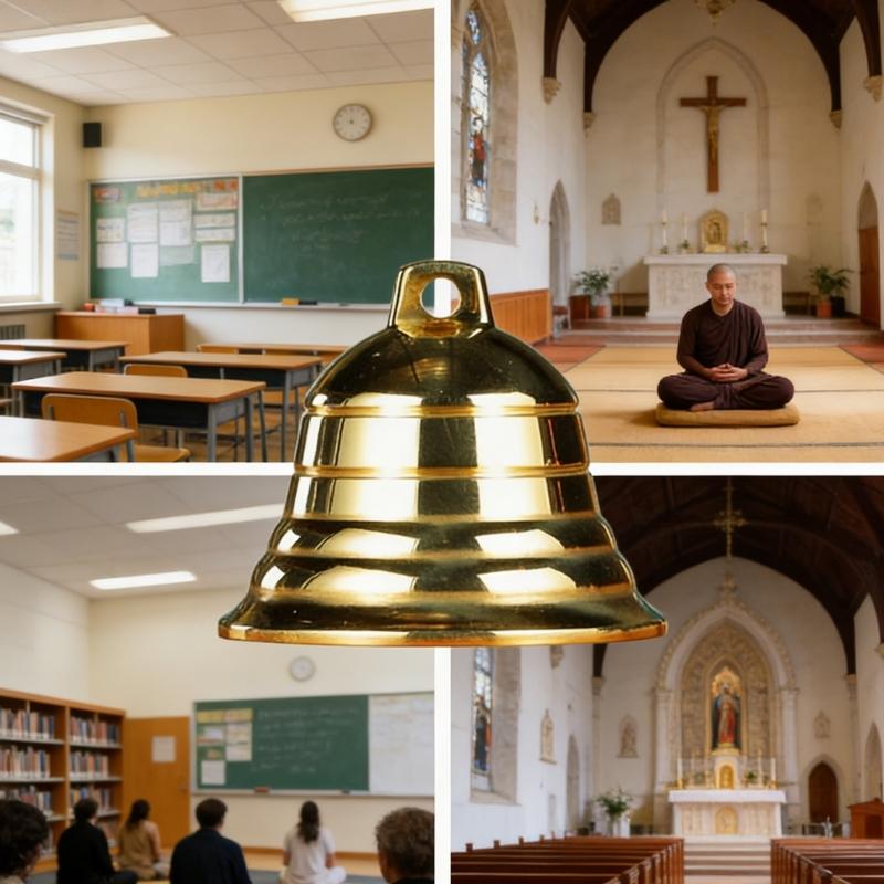 Premium Clear Sounding Copper Engraved Bell Large Carved Bell Hanging Ornament for Art Home Decors and Cultural Event