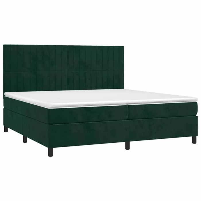 Maison Exclusive - Sommier à lattes de lit matelas et LED Vert foncé 200x200 cm