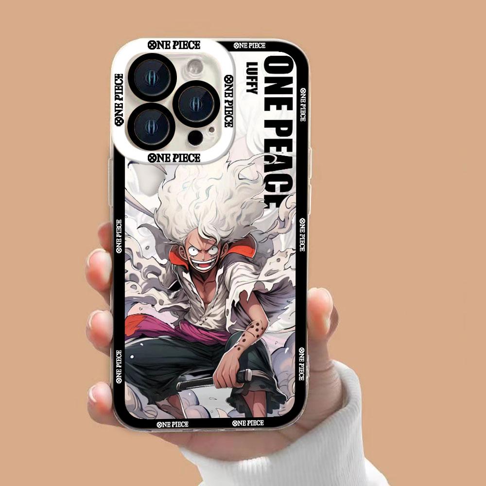 One P-Piece Gear 5 Luffy Clear Phone Case For Xiaomi 15 15T POCO X7 X6 X5 X4 X3 NFC GT F3 F5 M7 M4 M3 11 11T PRO LITE Case Cover
