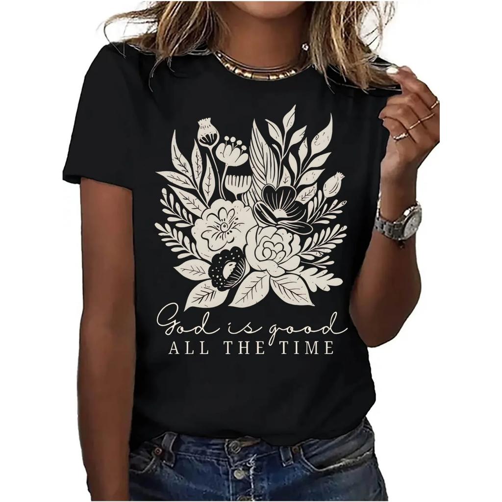 With Short Sleeves T-shirt with Short Sleeves Versatile High-quality Leisure Sports Ladies Geometric T-shirt-casual T-shirt
