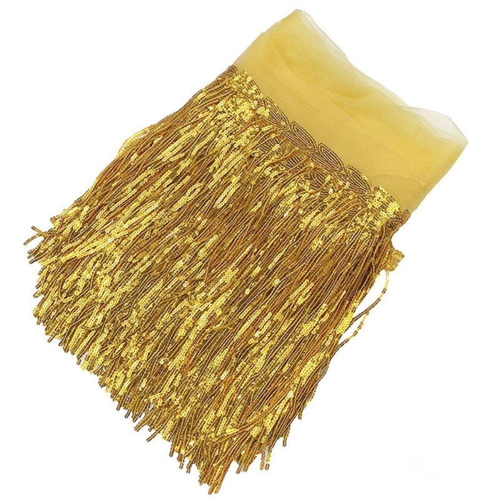 10 Yards DIY Accessories Sequin Tassel Fringe 20cm Width Glitter Tassels  Dress Trimming