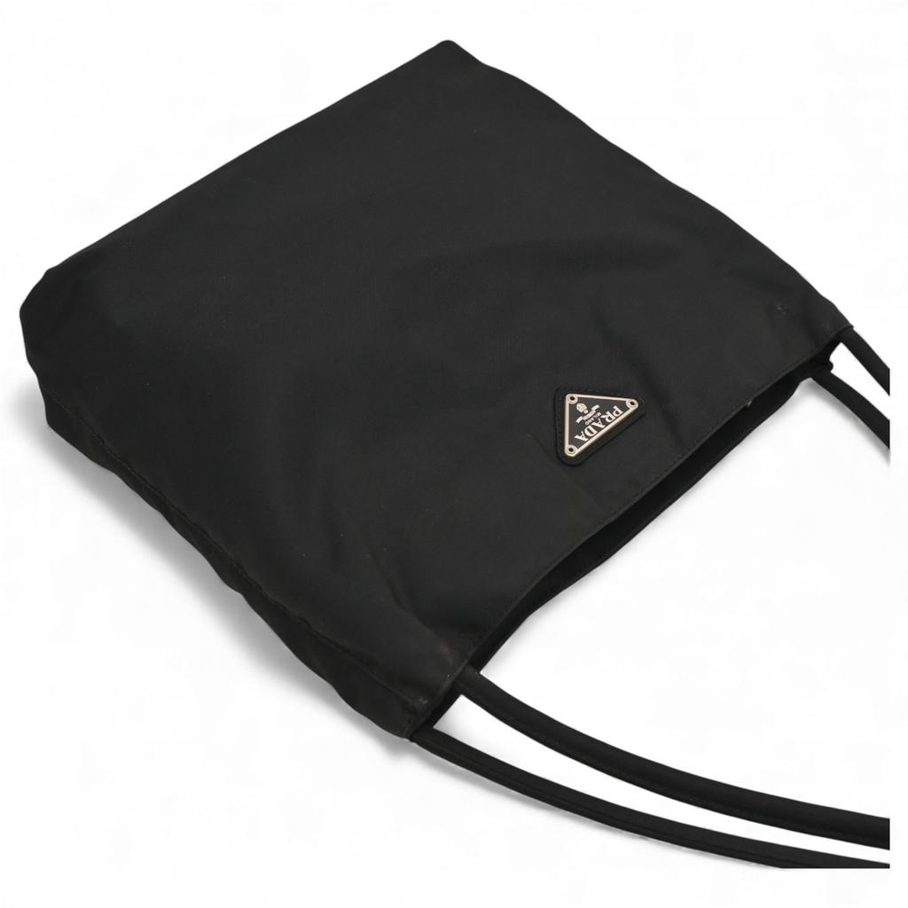 Auth PRADA Tessuto Nylon Shoulder Bag Black pr1112ss