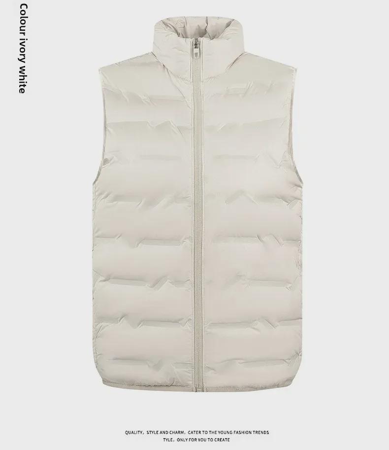 Men's and Women's Graphene Heated Light Duck Down Vest with Stand Collar