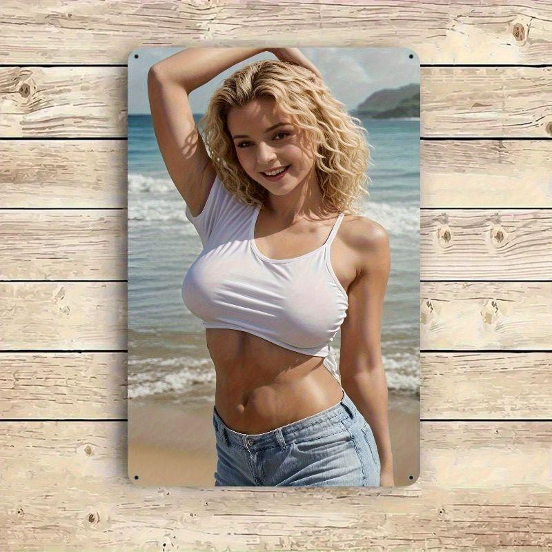 Female Silhouette Wall Art for Interior Garage & Coffee Shop Decor