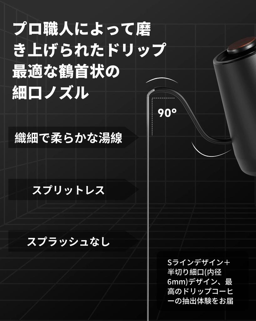 [2023 Renewal Edition] HAGOOGI Drip Kettle, 1.0L, 1200W, Electric Kettle, Coffee Pot, Temperature Control (1°C Increments), Keep Warm Function,
