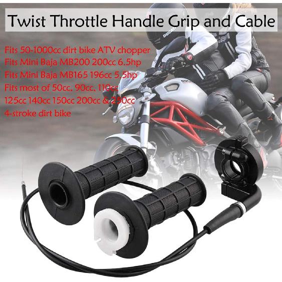 Handle Grip Twist Throttle Cable 7/8" 22mm for ATV/ATC Dirt Bike Mini Bike 50cc 125cc 150cc 250cc 125cc 140cc 4-Stroke Pocket Bike