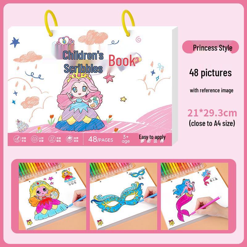 

Детская книга для раскрашивания и рисования: Практика рисования для возраста 3+