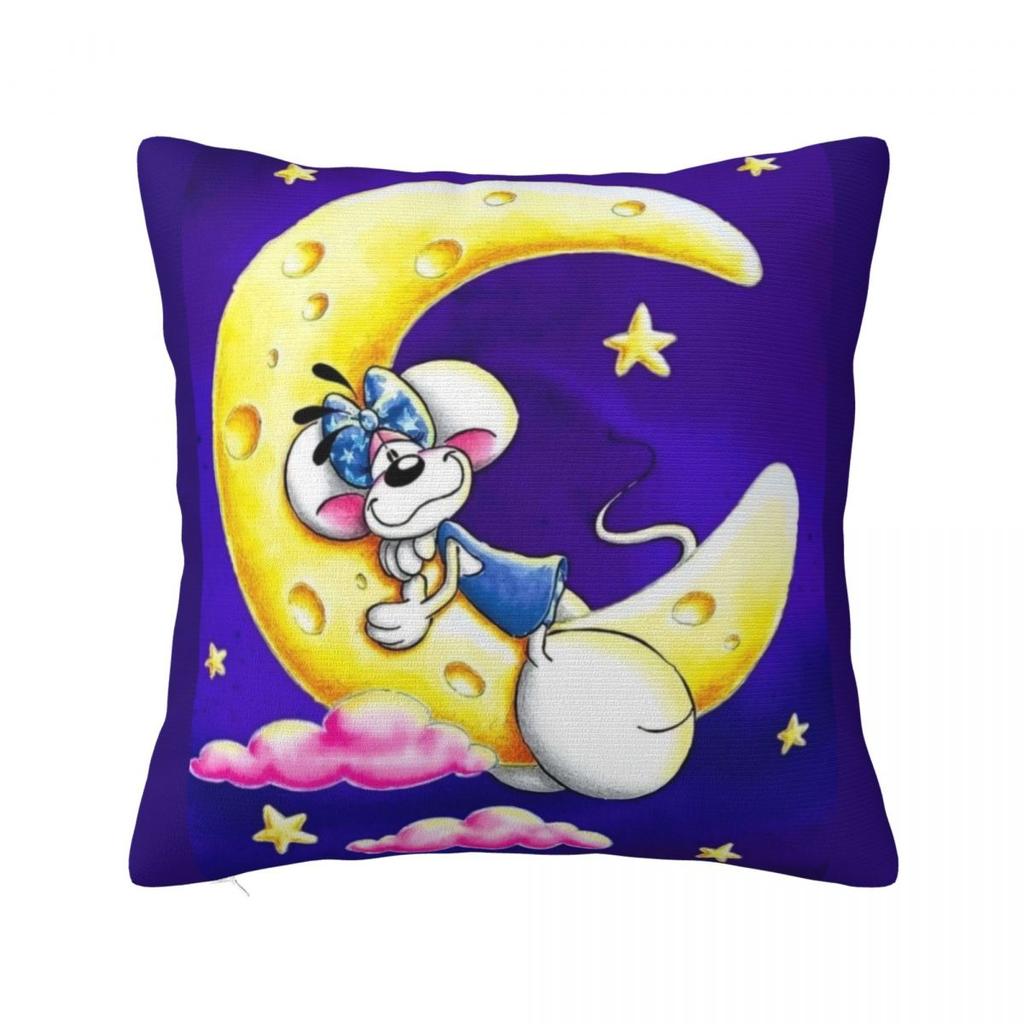 Diddl Cute Cartoon Pillow Case Cushion Cover Soft Custom DIY Pillow Cover Morden Pillowcases For Sofa Home Decorative