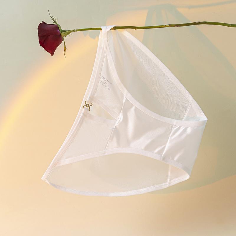 Nuevos Braguitas de Verano para Mujer Suaves Ligeras de Satén Encaje Malla Semitransparentes Huecas