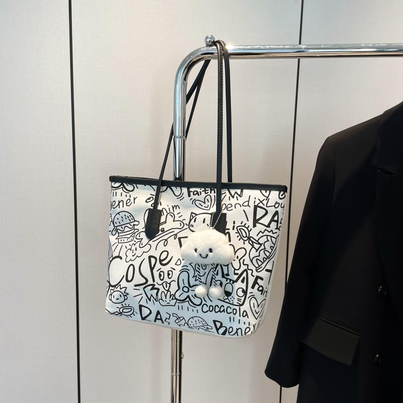 Autumn/winter 2025 Graffiti Portable Tote Bag