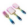 3pcs Gradient Electroplating Paddle Hairbrush Set Detangling Hair Brush Set Air Cushion Comb Nylon
