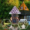 Solar Powered Lamp Statue Treehouse Small Night Light Garden Lawn Decoration Ornament Novel Design Flower Room Atmosphere Light