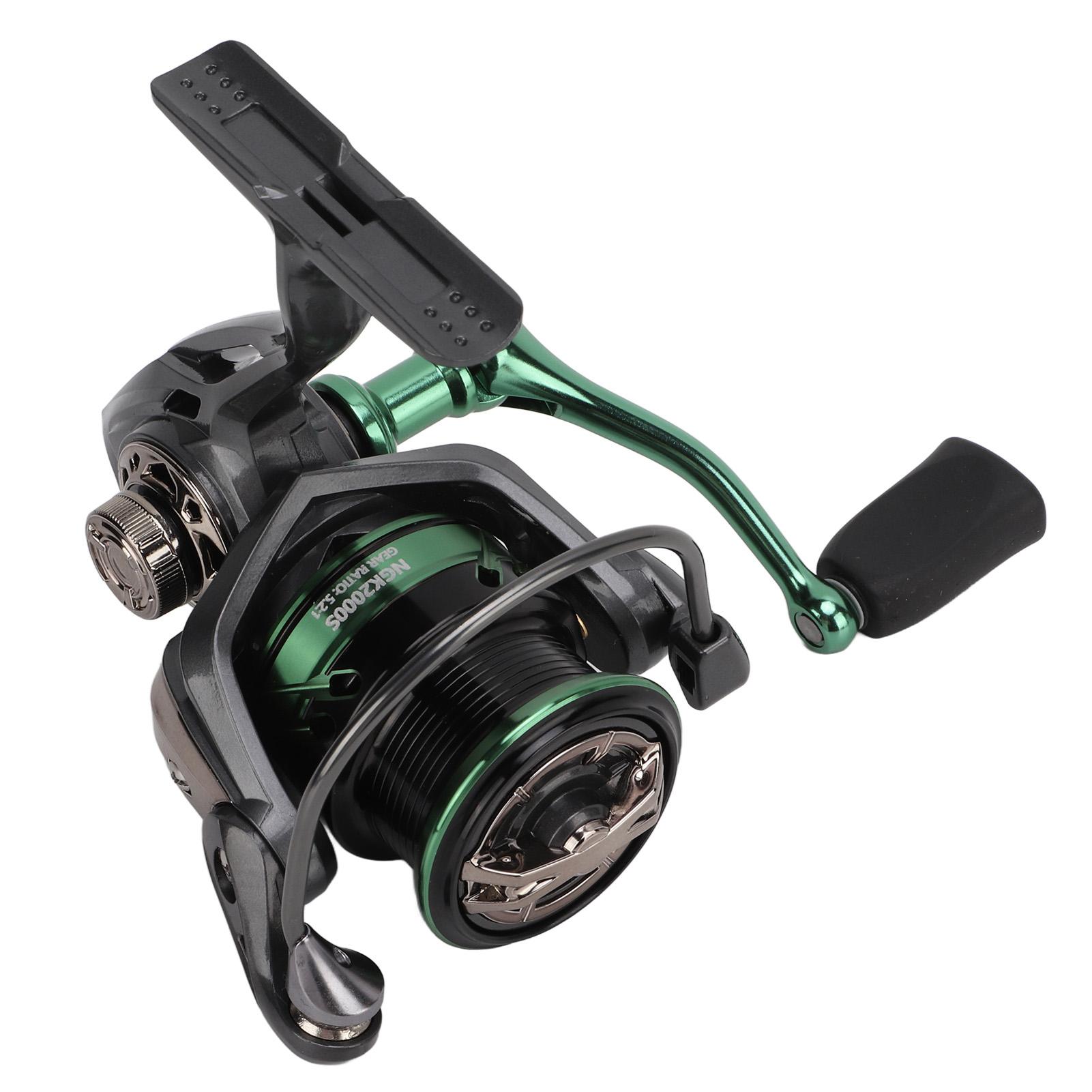 5.2:1 Spinning Fishing Reel with Stainless Steel Bearing CNC Rocker Arm Metal Fishing Line WheelNGK2000S
