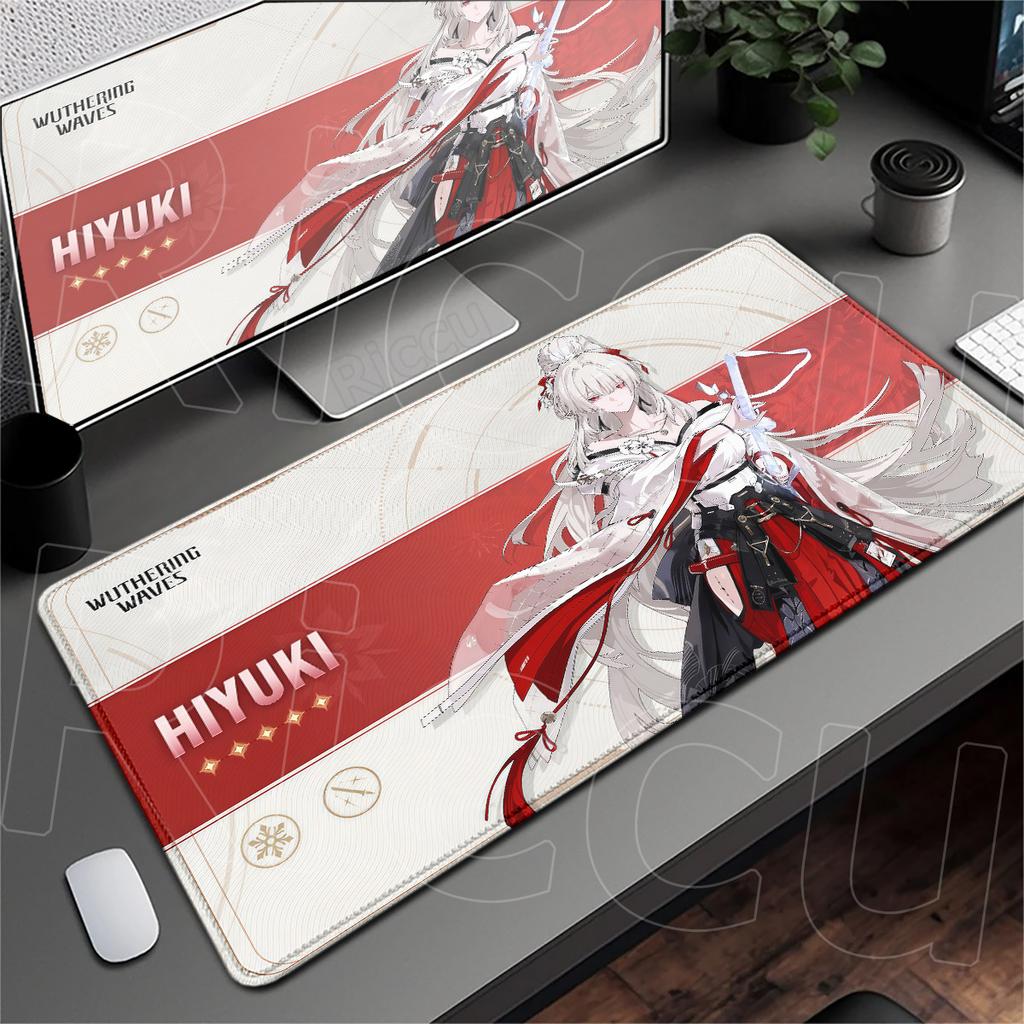 XXL Computer Non-slip Rubber Mousepad Wuthering Waves Gamer Deskmat Cute Cartoon Notebook Rug Hiyuki Keyboard Gaming Accessories