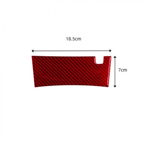 Red Carbon Fiber Interior Central Armrest Lower Cover Trim For Honda Accord