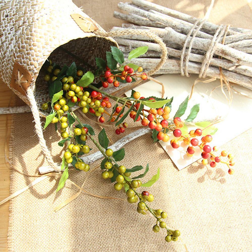 Multicolor Artificial Red Berry 70cm Simulation Red Berries Christmas Berry Branches  New Year