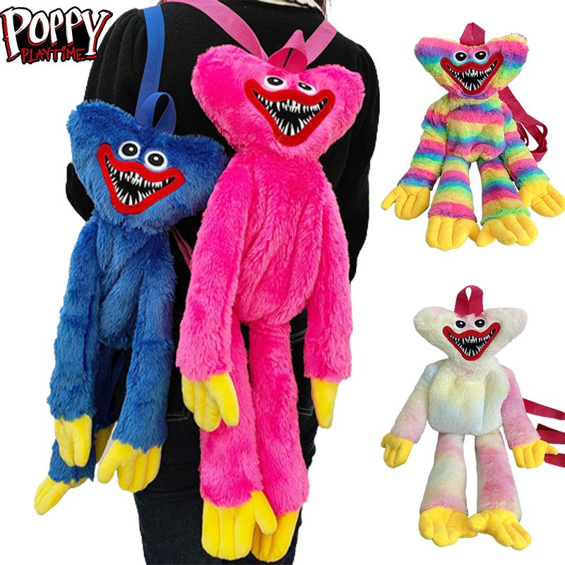 Plush Poppy Playtime Backpack Schoolbag Huggy Wuggy Plush Toy Stuffed Doll Kids
