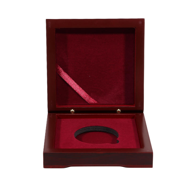 Kompaktowy Medal Pamiątkowy Drewniane Pudełko do Przechowywania z Wykończeniem Palisandrowym Vintage Prezentacyjne Pudełko na Monetę Wyzwań