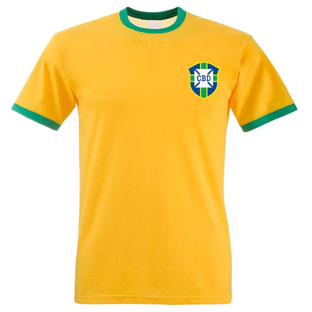 Men Women Tee Brazil 1970 Footbal Jersey Short Sleeve Loose Unisex T-shirt Fashion Design Graphic Print Merch Tshirt Casual Male