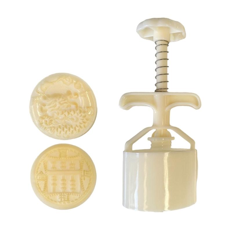 

Chinese Pastries Cookie Stamp Hand Pressed Mooncakes Mold Festival Cake Molds Dessert ABS Moulds for Cooking Lover 1