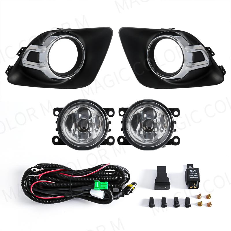 Für Mitsubishi ASX 2011 2012 2013 LED Nebelscheinwerfer Lampe Scheinwerfer Halogen Abdeckung Haube Rahmen Lünette Wasserdicht Auto Zubehör 12V