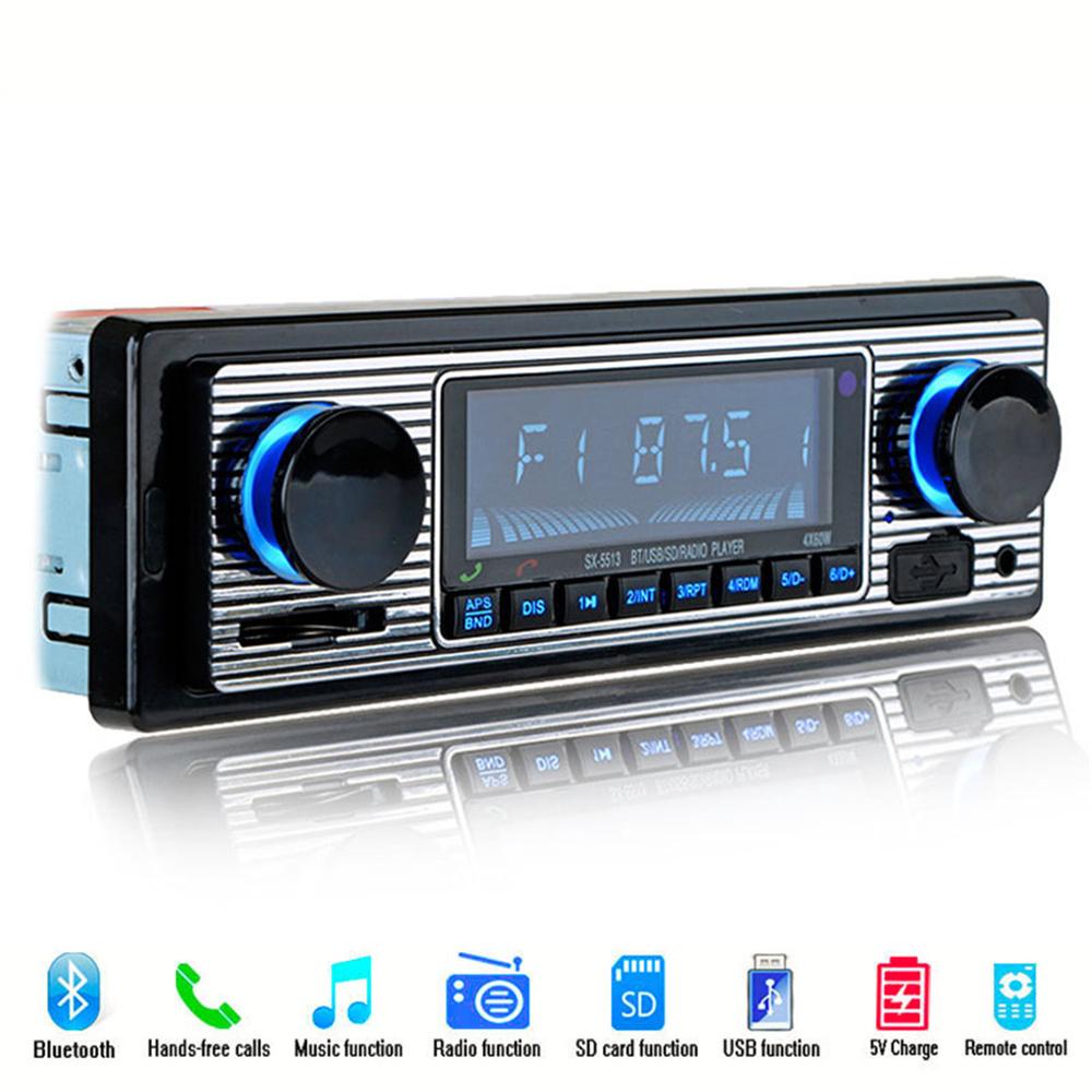 New 4-Channel High Power Output In-Dash Car Bluetooth Stereo Aux Usb/Sd/Fm/Wma/Mp3/Wav Radio Player