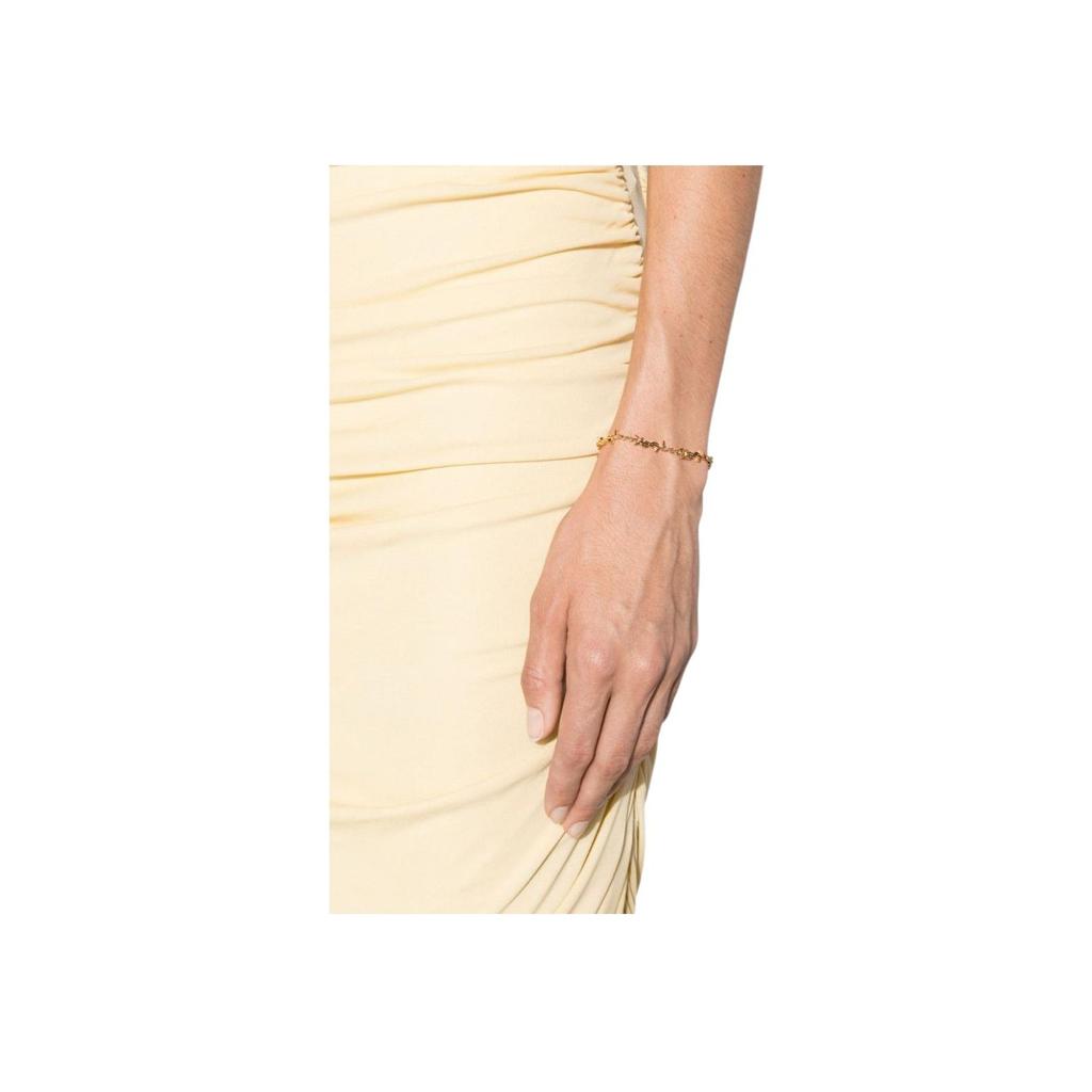 Saint Laurent Metal Nameplate Engraved Logo Bracelet Women Bracelet Brass Gold 757664Y15008030