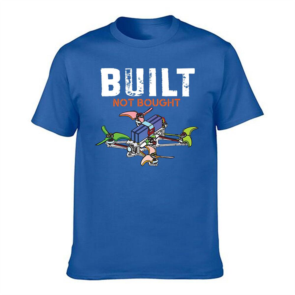 Unisexs Cotton TShirt FPV Racing Drone Print NOT BOUGHT Graphic Tees Casual Short Sleeve Tops for Drone Enthusiasts