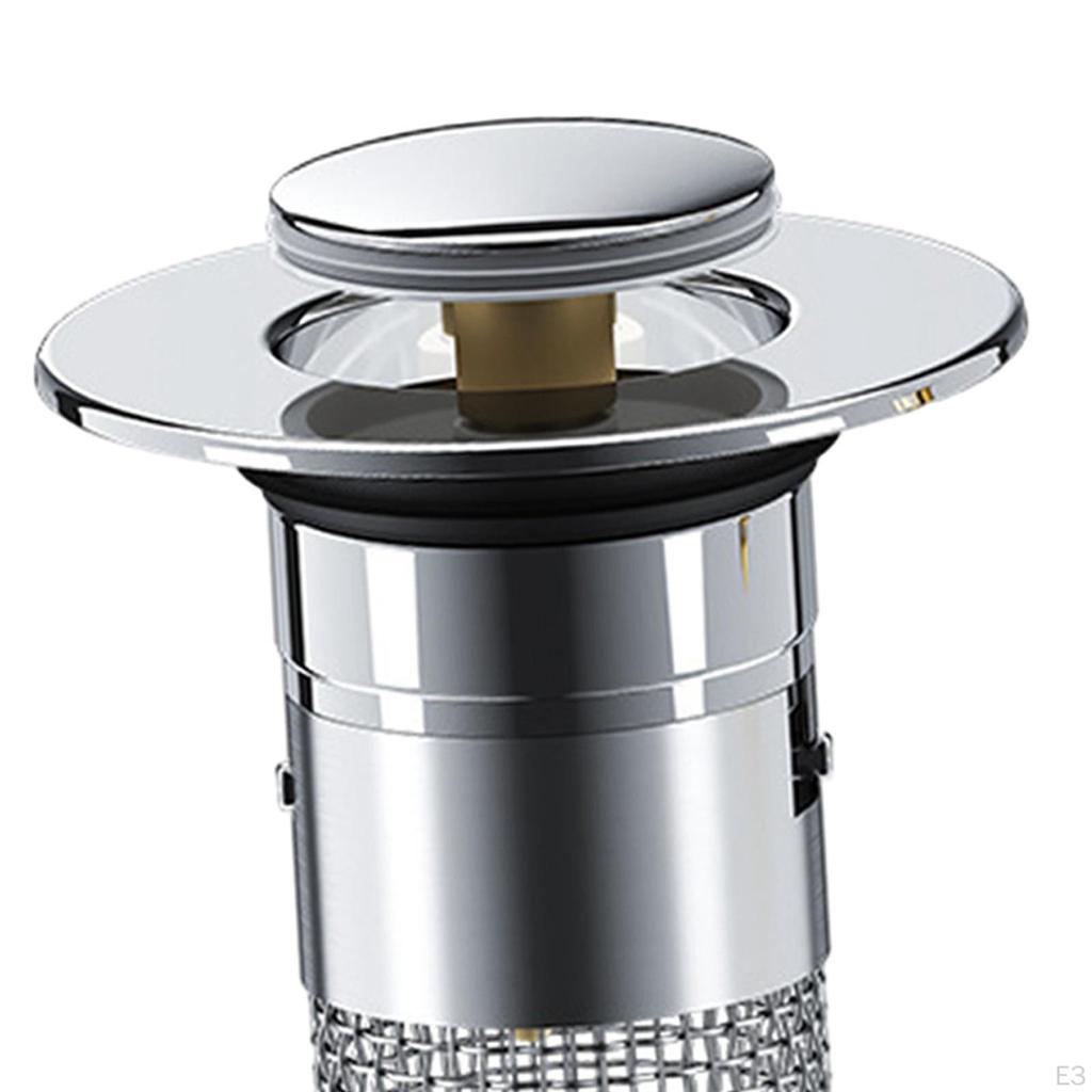 Bathroom Sink Bound Stopper, Push Type Basin Drain , Multipurpose for Restroom